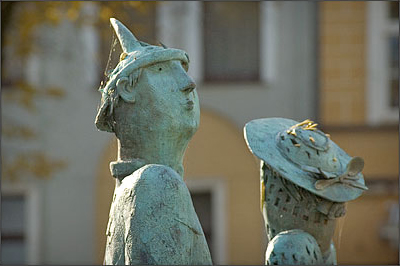 Details vom Angermünder Marktbrunnen