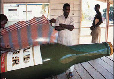 Bierflasche als Sarg