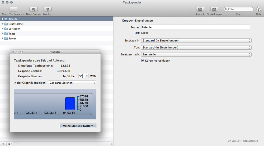 Mit Textexpander Tipparbeit sparen