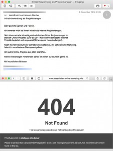 Initiativbewerbung als Online manager mit kaputt online...